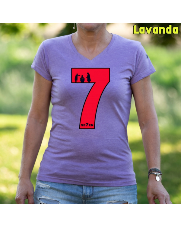Camiseta Mujer Manga Corta-Seven Lavanda