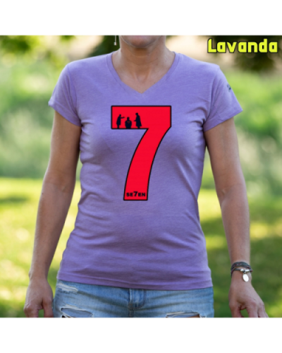 Camiseta Mujer Manga Corta-Seven Lavanda
