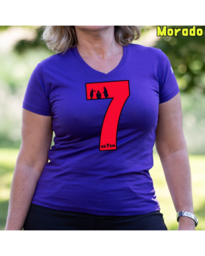 Camiseta Mujer Manga Corta-Seven Morado