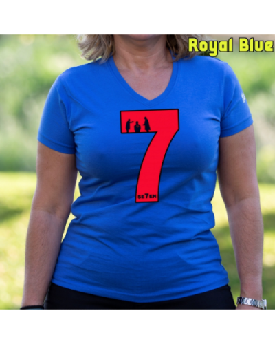 Camiseta Mujer Manga Corta-Seven RoyalBlue