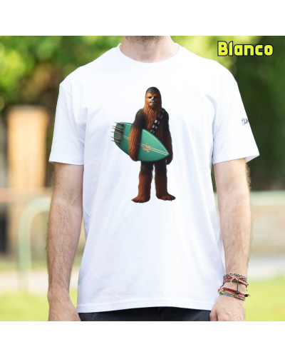 Camiseta hombre Chewbacca Surfero - manga corta