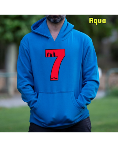 Sudadera Hombre Capucha-Seven Aqua