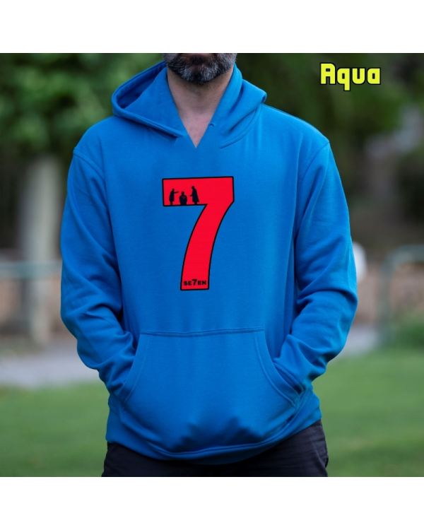 Sudadera Hombre Capucha-Seven Aqua Sudadera Hombre Capucha-Seven Aqua