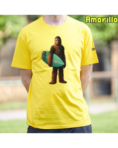 Camiseta hombre Chewbacca Surfero - manga corta