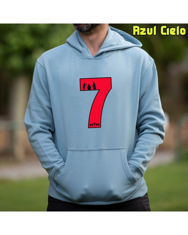 Sudadera Hombre Capucha-Seven AzulCielo Sudadera Hombre Capucha-Seven AzulCielo