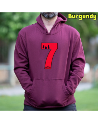 Sudadera Hombre Capucha-Seven Burgundy