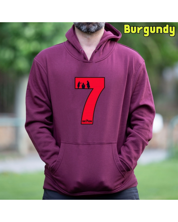 Sudadera Hombre Capucha-Seven Burgundy