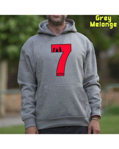 Sudadera Hombre Capucha-Seven GreyMelange