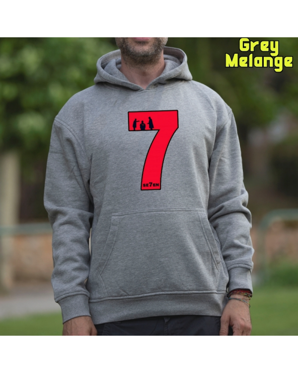 Sudadera Hombre Capucha-Seven GreyMelange