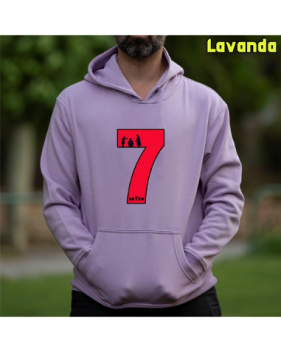 Sudadera Hombre Capucha-Seven Lavanda