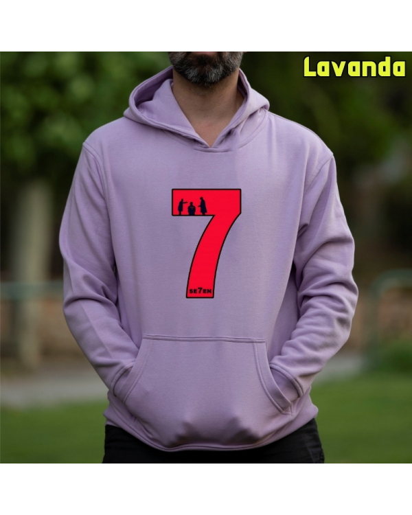 Sudadera Hombre Capucha-Seven Lavanda