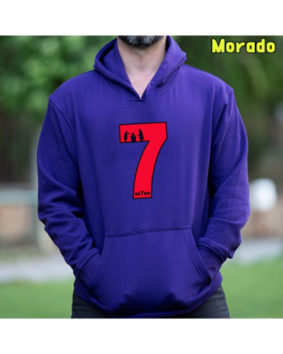 Sudadera Hombre Capucha-Seven Morado