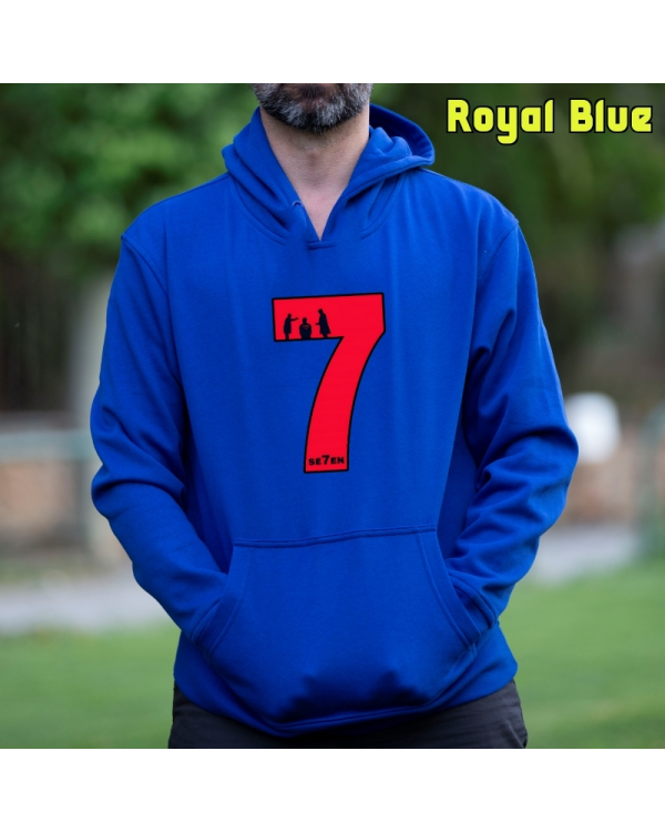 Sudadera Hombre Capucha-Seven RoyalBlue