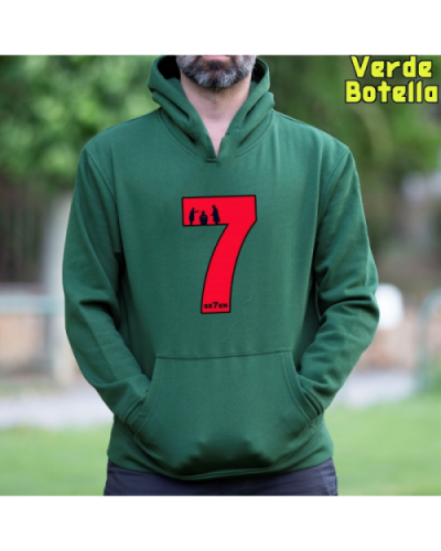 Sudadera Hombre Capucha-Seven VerdeBotella