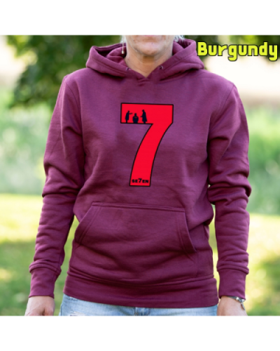 Sudadera Mujer Capucha-Seven Burgundy