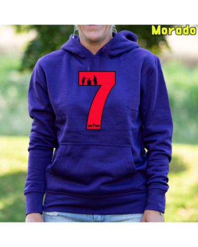 Sudadera Mujer Capucha-Seven Morado