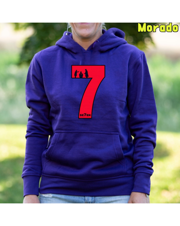 Sudadera Mujer Capucha-Seven Morado