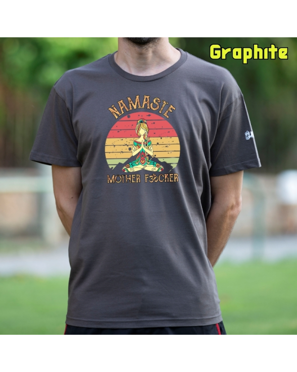 Camiseta Hombre Manga Corta-Namaste Graphite