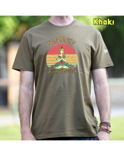 Camiseta Hombre Manga Corta-Namaste Khaki