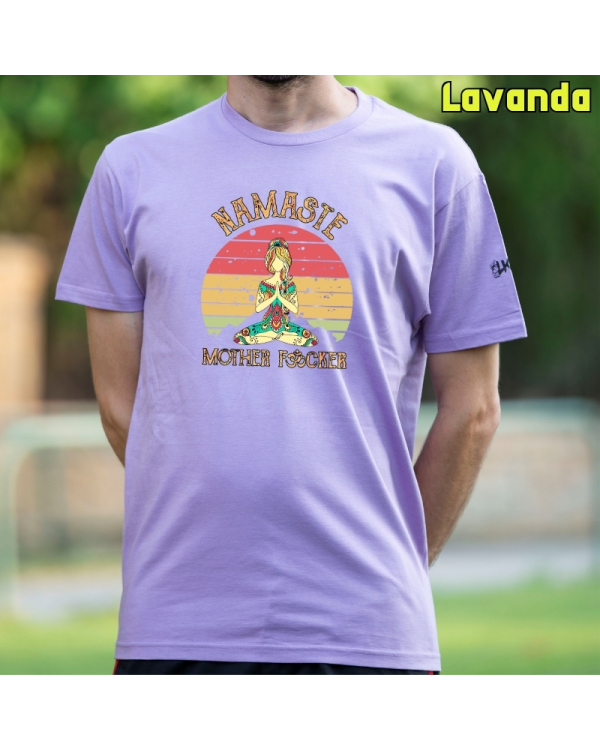 Camiseta Hombre Manga Corta-Namaste Lavanda