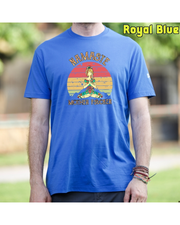 Camiseta Hombre Manga Corta-Namaste RoyalBlue