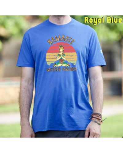 Camiseta Hombre Manga Corta-Namaste RoyalBlue