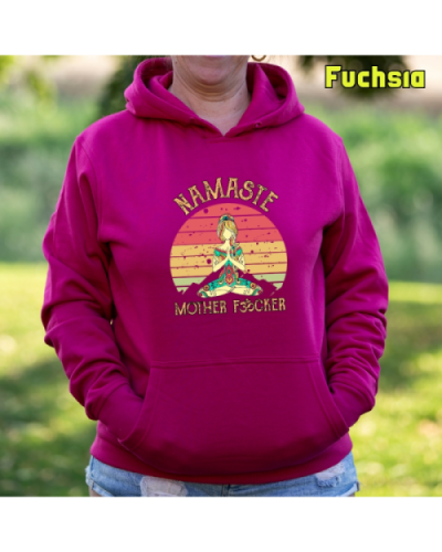 Sudadera Mujer Capucha-Namaste Fuchsia