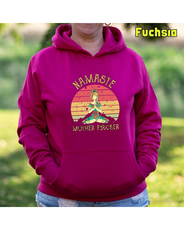 Sudadera Mujer Capucha-Namaste Fuchsia