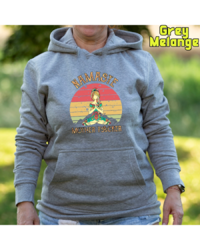 Sudadera Mujer Capucha-Namaste GreyMelange