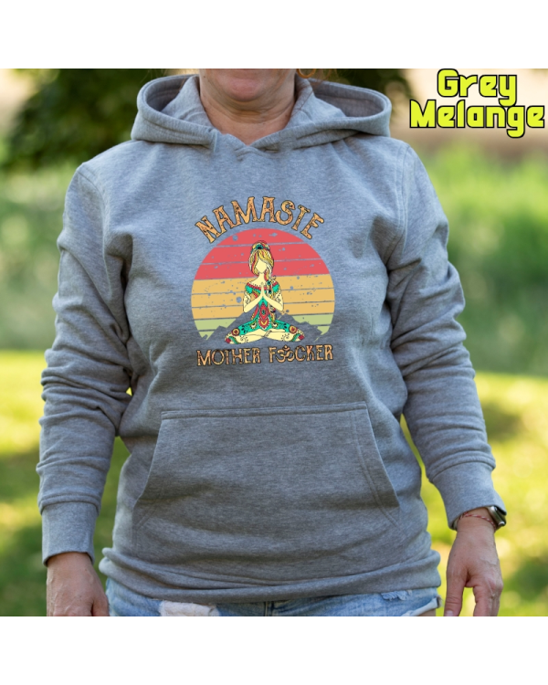 Sudadera Mujer Capucha-Namaste GreyMelange