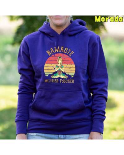 Sudadera Mujer Capucha-Namaste Morado