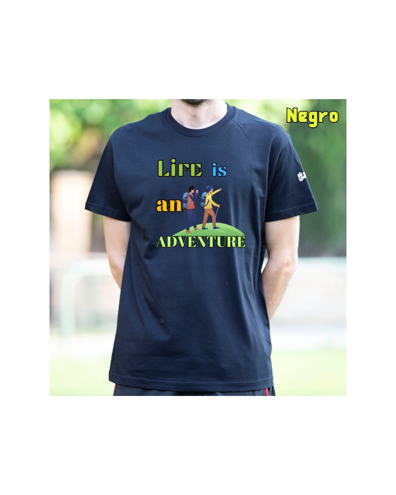 Camiseta Hombre Manga Corta - LIFE IS