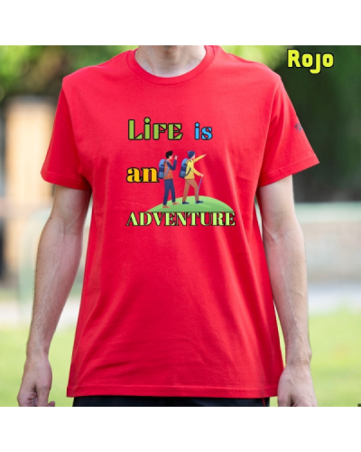 Camiseta Hombre Manga Corta - LIFE IS