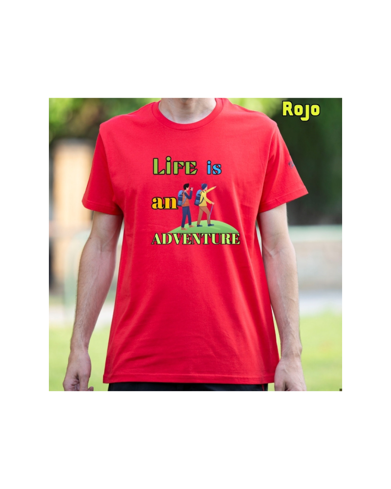 Camiseta Hombre Manga Corta - Life Is