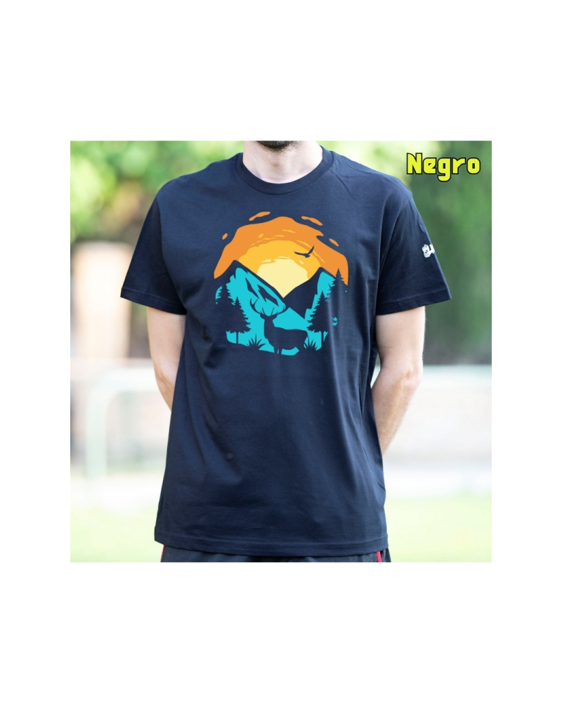 Camiseta Hombre Manga Corta - Mountain Sunset