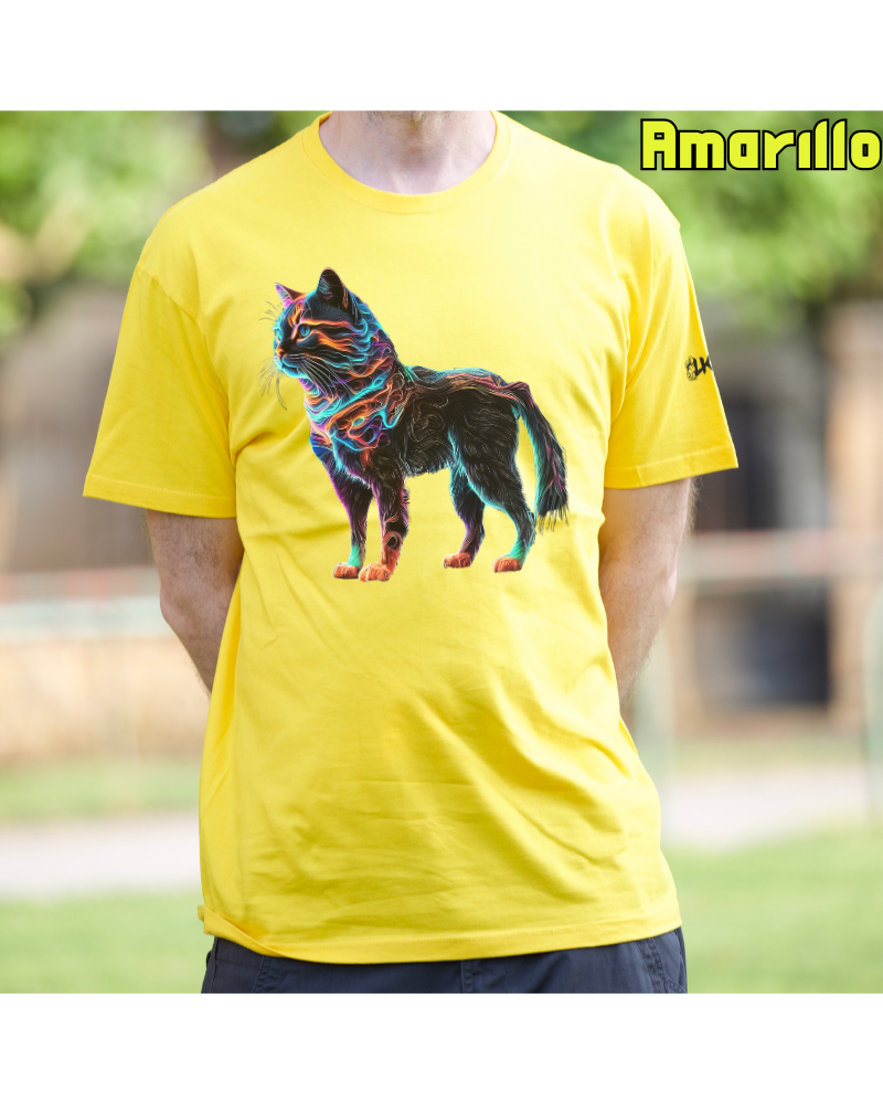Camiseta Hombre Manga Corta - Gato