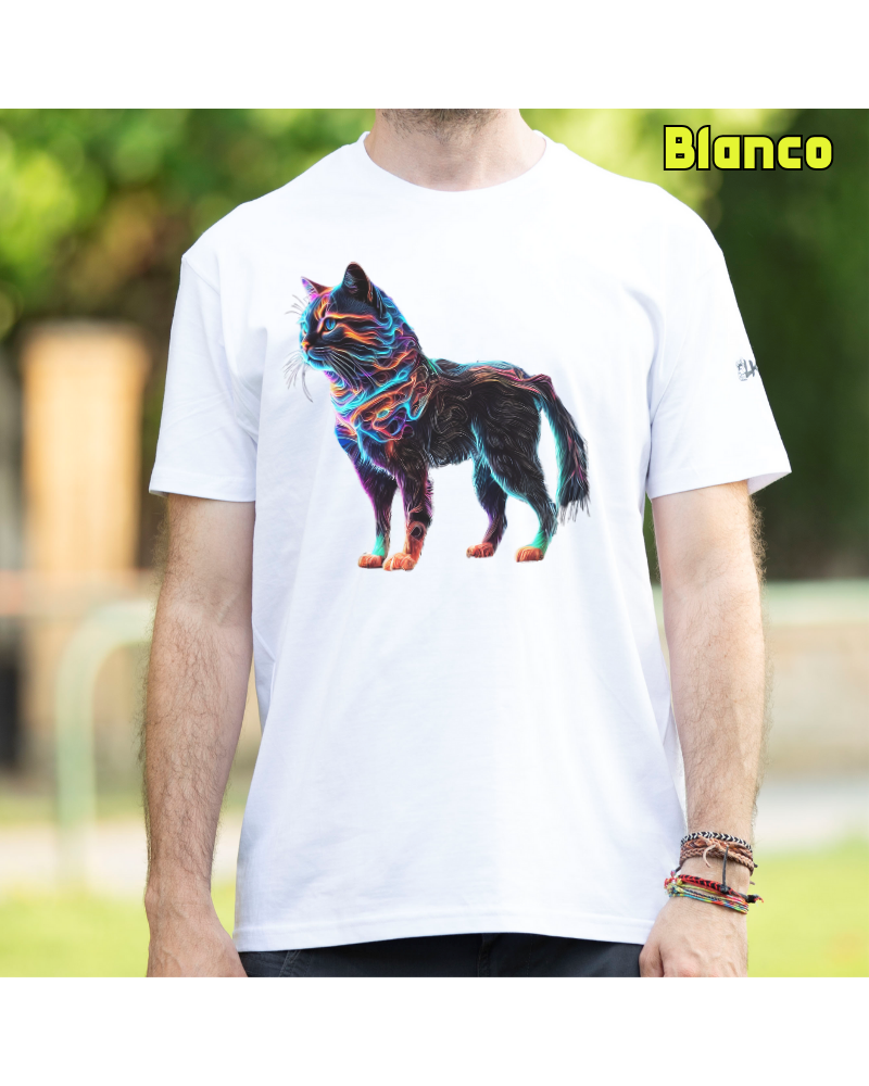 Camiseta Hombre Manga Corta - Gato