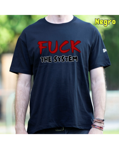 Camiseta Hombre Manga Corta - FUCK THE SYSTEM