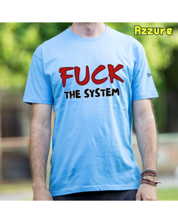 Camiseta Hombre Manga Corta - Fuck The System