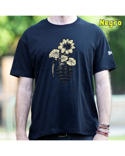 Camiseta Hombre Manga Corta - FLOWERS NO WAR