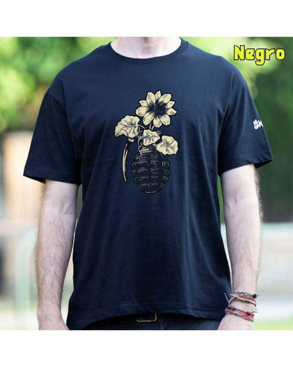 Camiseta Hombre Manga Corta - Flowers No War