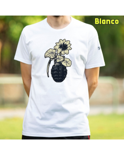 Camiseta Hombre Manga Corta - FLOWERS NO WAR