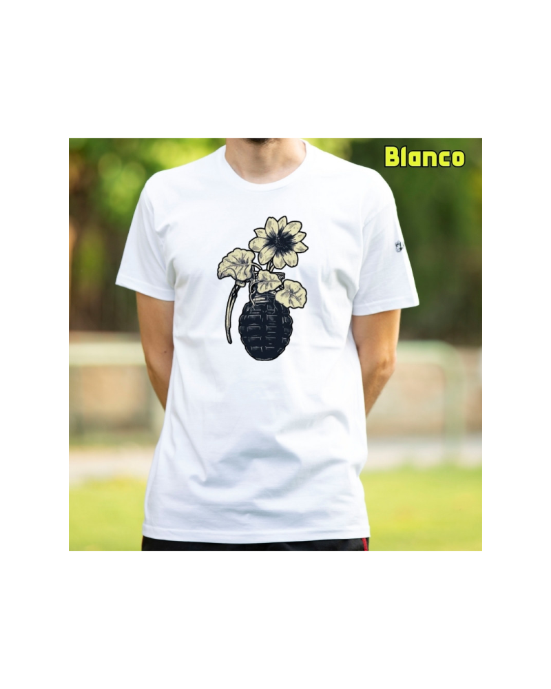 Camiseta Hombre Manga Corta - Flowers No War