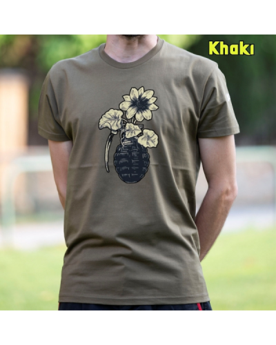 Camiseta Hombre Manga Corta - FLOWERS NO WAR