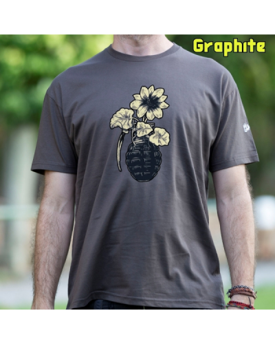 Camiseta Hombre Manga Corta - FLOWERS NO WAR