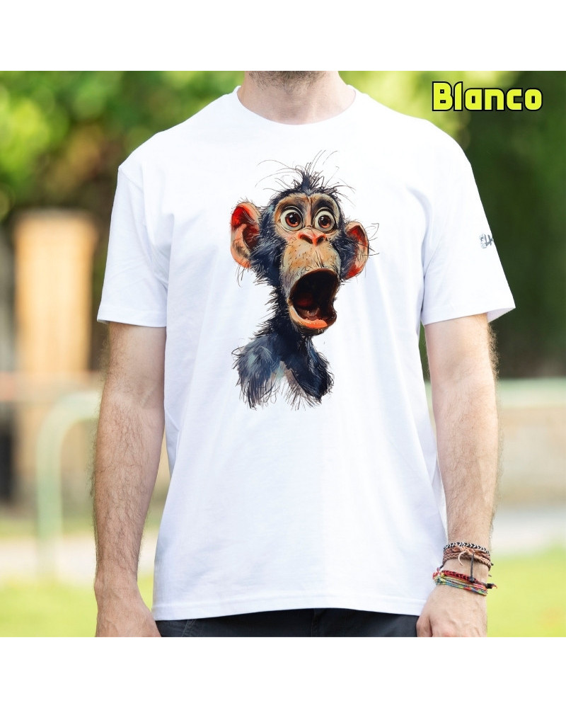 Camiseta Hombre Manga Corta - Chimpance
