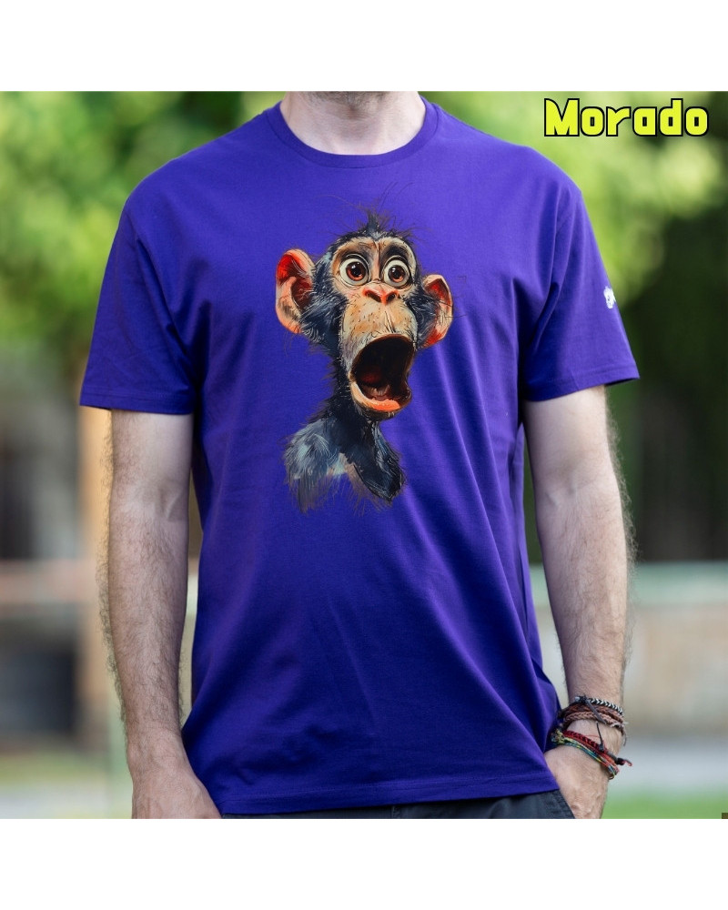 Camiseta Hombre Manga Corta - Chimpance