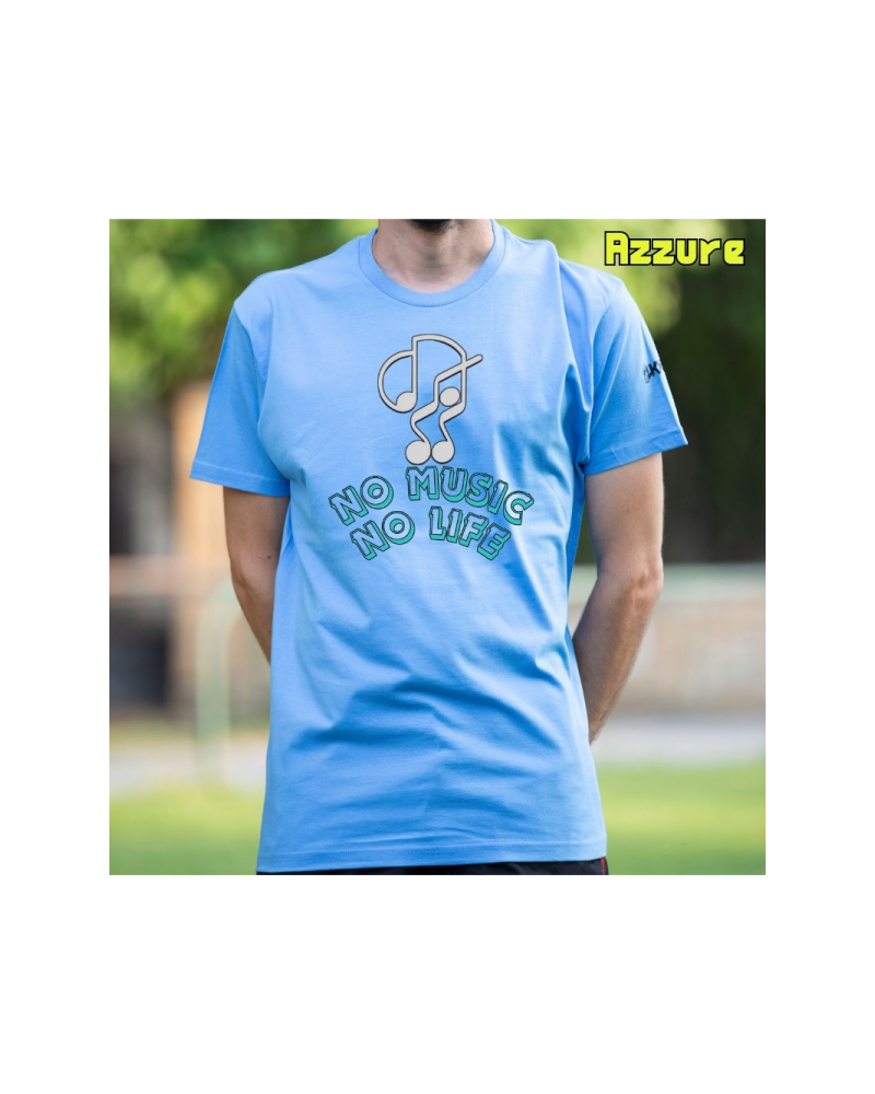 Camiseta Hombre Manga Corta - NO MUSIC NO LIFE