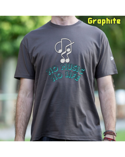 No Music No Life -Camiseta Hombre Manga Corta