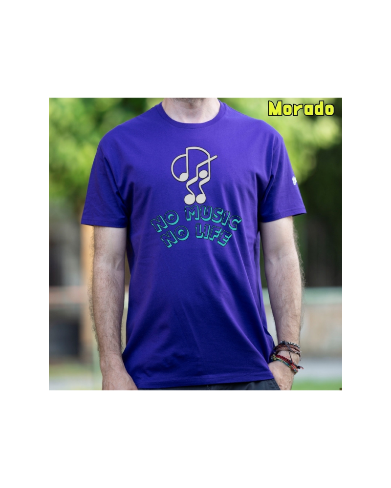 No Music No Life -Camiseta Hombre Manga Corta